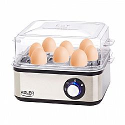 ΒΡΑΣΤΗΡΑΣ Αυγών Ηλεκτρικός ανοξείδωτος 8 θέσεων ADLER AD-4486