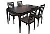 ΣΕΤ Τραπεζαρία Οξιάς Τραπέζι με 4 Καρέκλες Walnut BLIUMI 1036-1024 IN