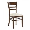 Σετ 2 τεμαχίων CABIN Καρέκλα Καρυδί - PVC Εκρού 43x50x92cm Woodwell Ε7055