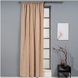 Κουρτίνα Suede 140x270cm, 130gsm, μπεζ, με τρέσα, Artisti Italiani AI-IR-10700