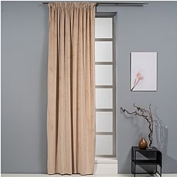 Κουρτίνα Velour 140x270cm, 260gsm, μπεζ, με τρέσα, Artisti Italiani AI-IR-10706