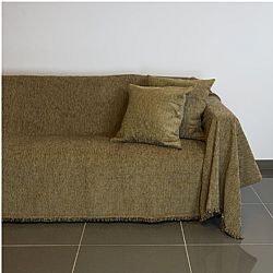 Ριχτάρι τετραθέσιου καναπέ 350x180cm, ακρυλικό σενίλ, καφέ, ελληνικής κατασκευής FENNEL 21C02BR4