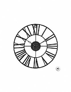 Ρολόι τοίχου μεταλ.μαύρο χρ. Φ36,5 PLASTONA 07.162261C