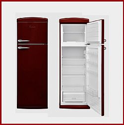 ΨΥΓΕΙΟ ΔΙΠΟΡΤΟ Ύψους 179cm RETRO BURGUNDY FRAM FDD-VRR311BDE++