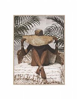 Πίνακας γυναίκα με καπέλο 58x78cm ATMOSPHERA 07.193235