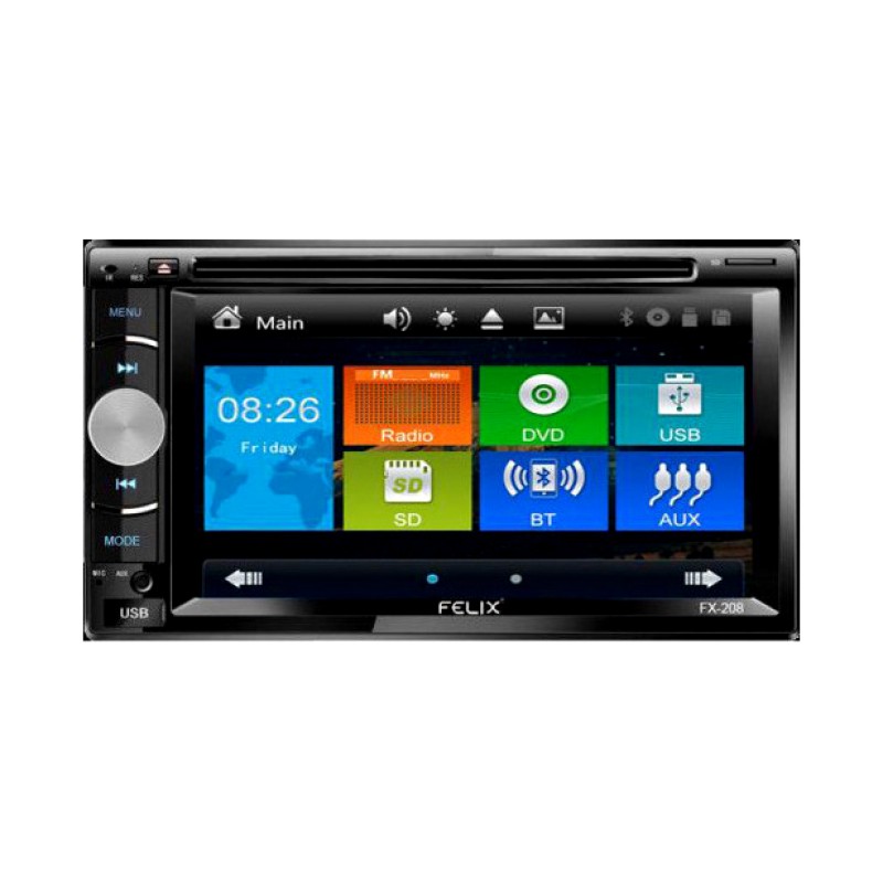 ΡΑΔΙΟ CD/DVD Αυτοκινήτου με Bluetooth Felix FX-208 ΡΑΔΙΟ CD/DVD Αυτοκινήτου με Bluetooth Felix FX-208