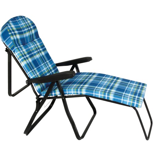 ΠΟΛΥΘΡΟΝΑ Κρεβάτι Μεταλλική με Μπλε Καρώ Μαξιλάρι 15532