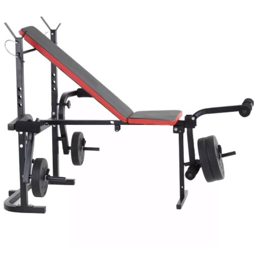 ΠΑΓΚΟΣ γυμναστικής για χρήστη 135 κιλά με Μπάρα και 45 κιλά Βάρη BODYFLEX B-30