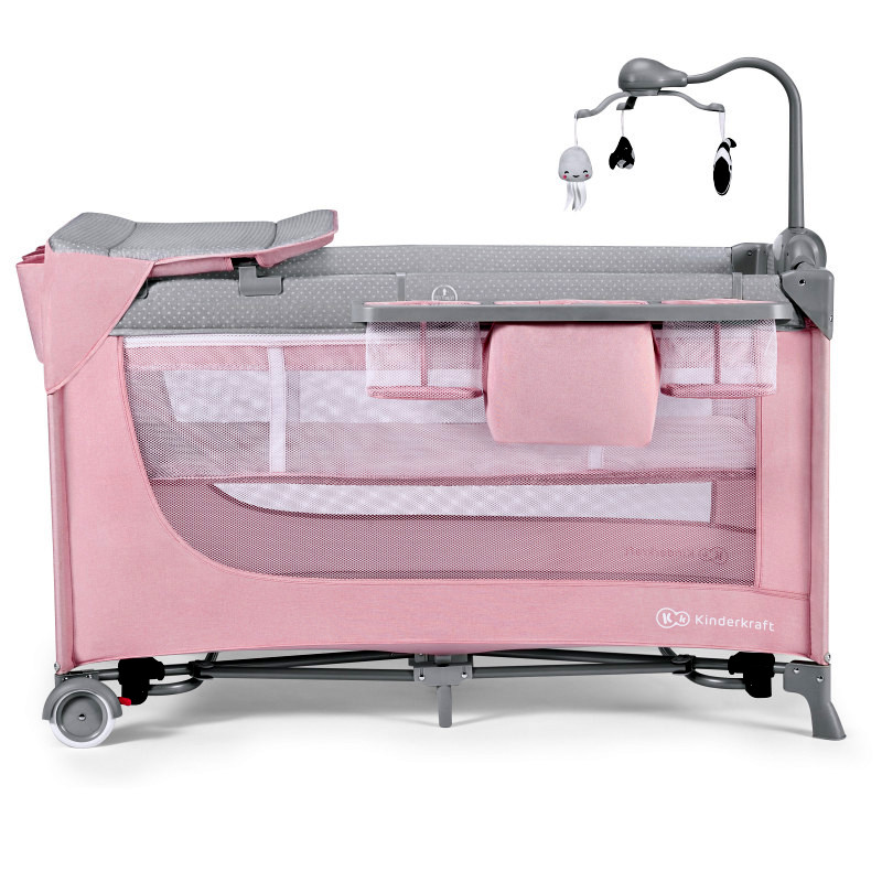 ΠΑΡΚΟΚΡΕΒΑΤΟ Πτυσσόμενο KinderKraft LEODY FULL PINK