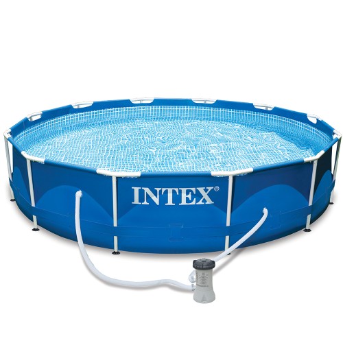 ΠΙΣΙΝΑ Στρογγυλή με αντλία 366x76cm Metal Frame INTEX 28212