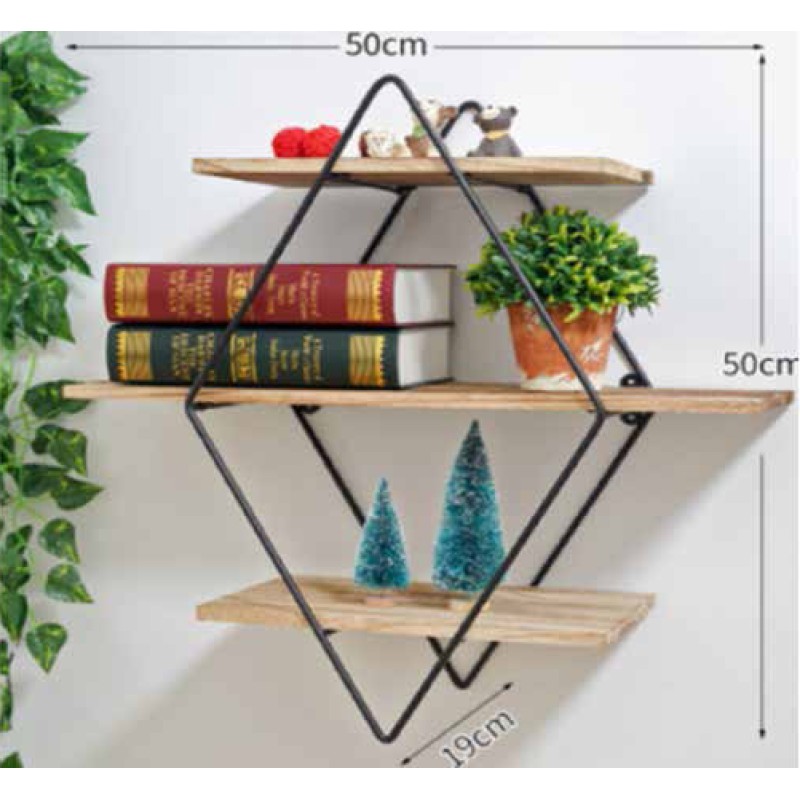 ΡΑΦΙΕΡΑ Φυσικό ξύλο 50x50x19cm NEWEST 17012