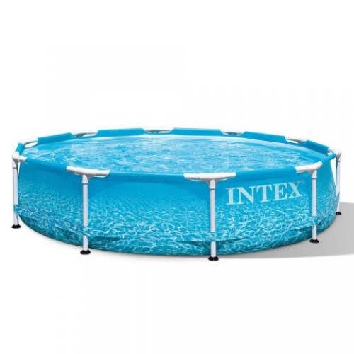 ΠΙΣΙΝΑ Στρογγυλή 305x76cm BeachShide METAL FRAME INTEX 28208