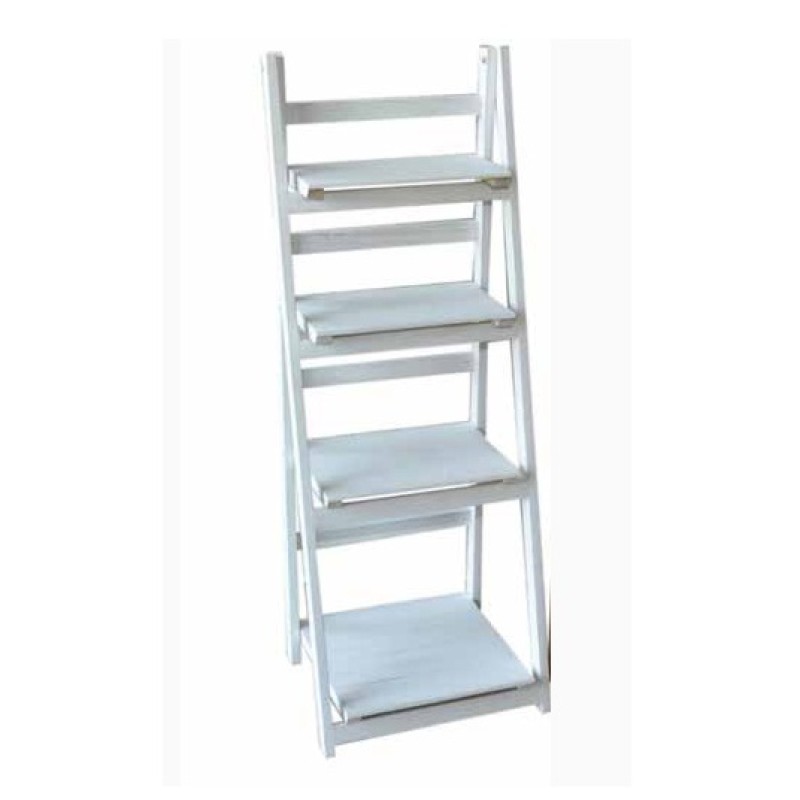 ΡΑΦΙΕΡΑ απο ξύλο Λευκή 117x43x43cm NEWEST D112WH