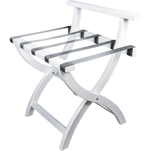 ΜΠΑΓΚΑΖΙΕΡΑ Αναδιπλούμενη με Πλάτη 60x46xΥ68cm Ξύλινη Λευκή OEM 803-204-W