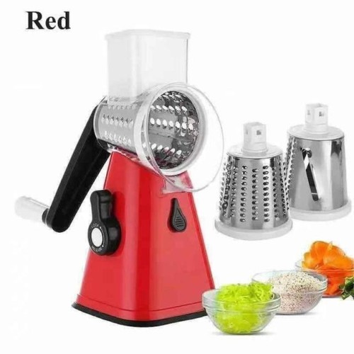 ΤΡΙΦΤΗΣ Χειροκίνητος με 3 Αξεσουάρ Κοπής Κόκκινος DSP KJ-3052R