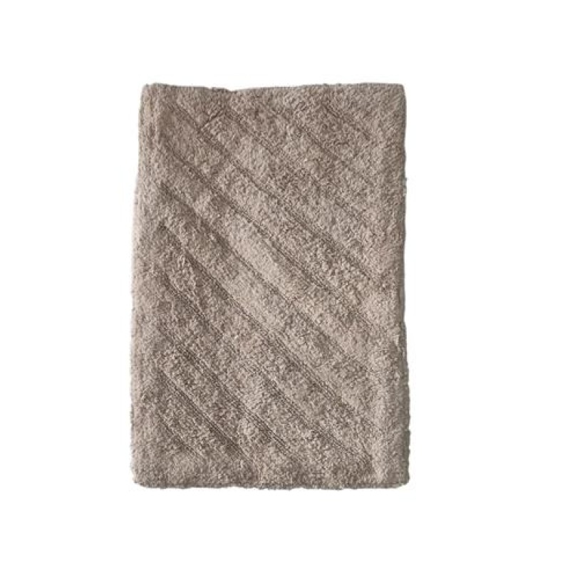 Χαλί μπάνιου βαμβακερό μπεζ ρίγα 50x80cm PLASTONA 00.02.23846