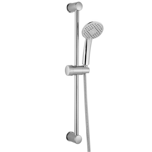 Τηλέφωνο μπάνιου χρωμέ 5 λειτουργιών με βραχίονα 60cm & σπιράλ 1.5m OEM E-3121