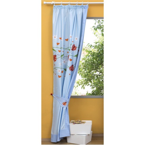 Παιδική Κουρτίνα 150x250cm, με Τρέσσα & Δέστρα Δεξιά, Πασχαλίτσα ZOUZOUNIA ZOU-BD-074