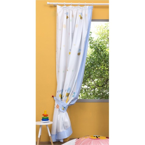 Παιδική Κουρτίνα 150x250cm, με Τρέσσα & Δέστρα Αριστερή, Μέλισσα ZOUZOUNIA ZOU-BD-076