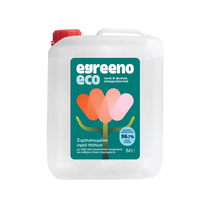 Αγνό υγρό πιάτων, Συμπυκνωμένο, 5Lt, υποαλλεργικό, EGREENO-PL/5LT
