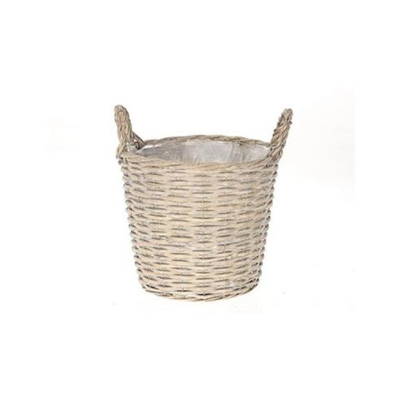 Καλάθι ψάθινο φυσικό/νάυλον Φ16,5 Η13cm PLASTONA 012.862464130