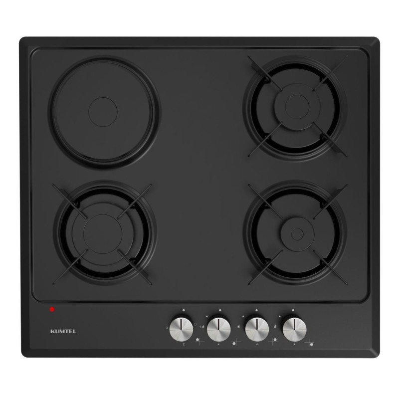 ΕΣΤΙΑ Υγραερίου Μαύρη Εντιχοιζόμενη Μικτή 3+1 KUMTEL M6-31BF