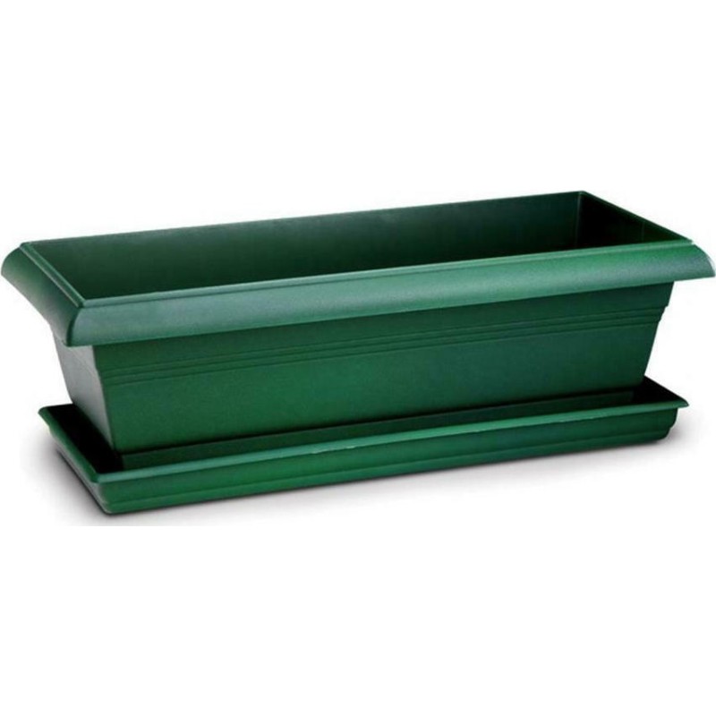 Ζαρντινιέρα FESTONE 78Χ25Χ20εκ. πράσινο PLASTONA 10.04.0212Β