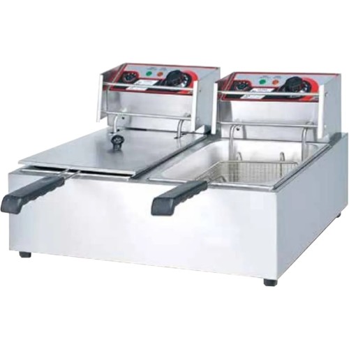 Φριτέζα Διπλή, 6+6lt Λάδι, 2x2500W, 190°C, KARAMCO 49516