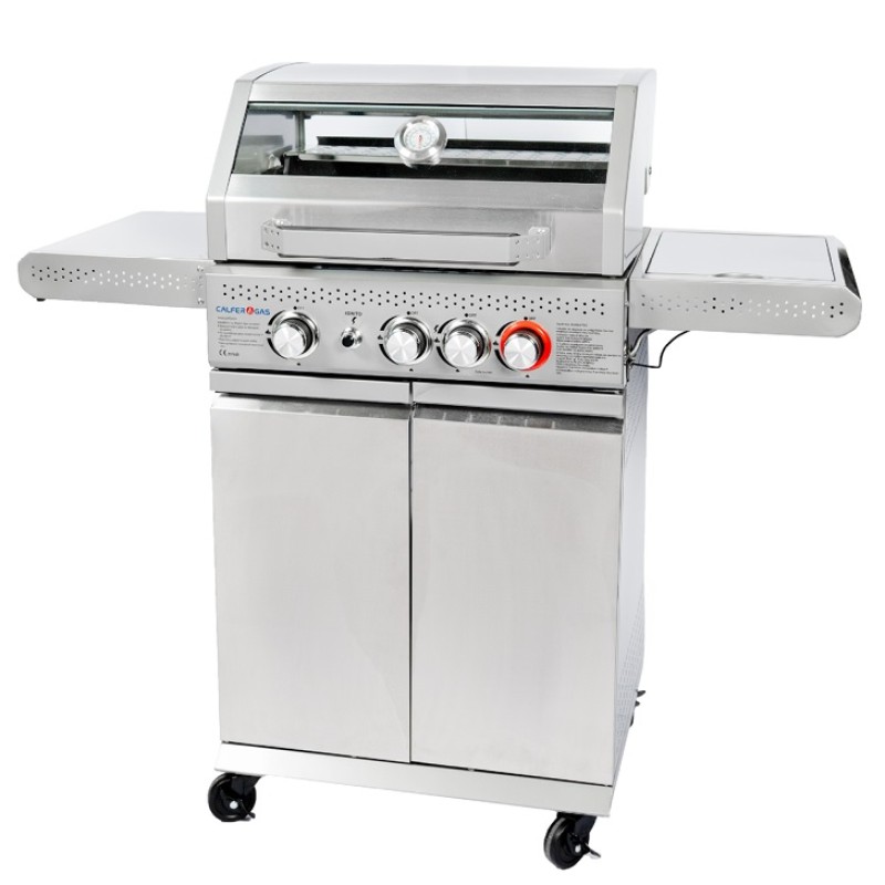 ΨΗΣΤΑΡΙΑ BBQ ΥΓΡΑΕΡΙΟΥ 3+1 INOX 12.5Kw CALFER BBQ-031